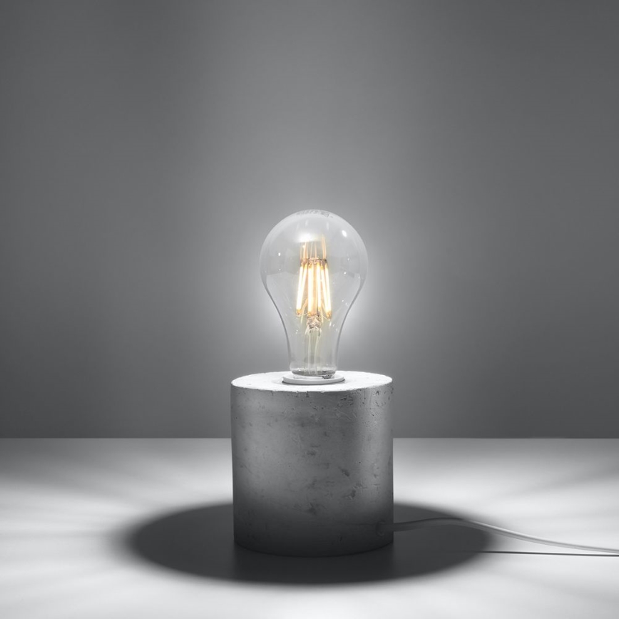 Bordlampe SALGADO 1xE27/15W/230V betongrå