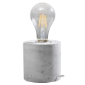 Bordlampe SALGADO 1xE27/60W/230V betongrå