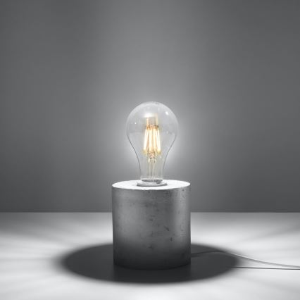 Bordlampe SALGADO 1xE27/60W/230V betongrå