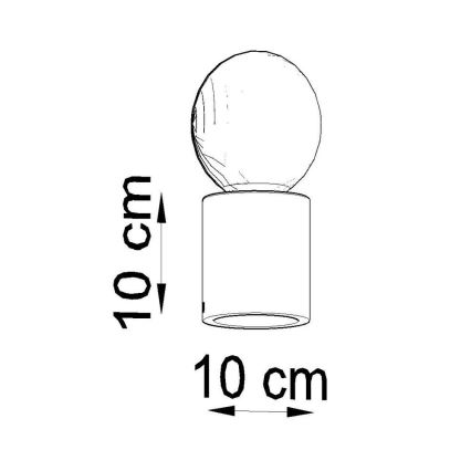 Bordlampe SALGADO 1xE27/60W/230V betongrå