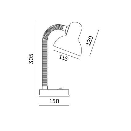 Bordlampe SMIESZEK 1xE27/40W/230V blå