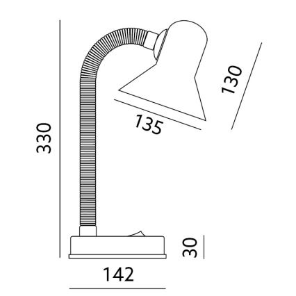 Bordlampe SMIESZEK 1xE27/40W/230V rød