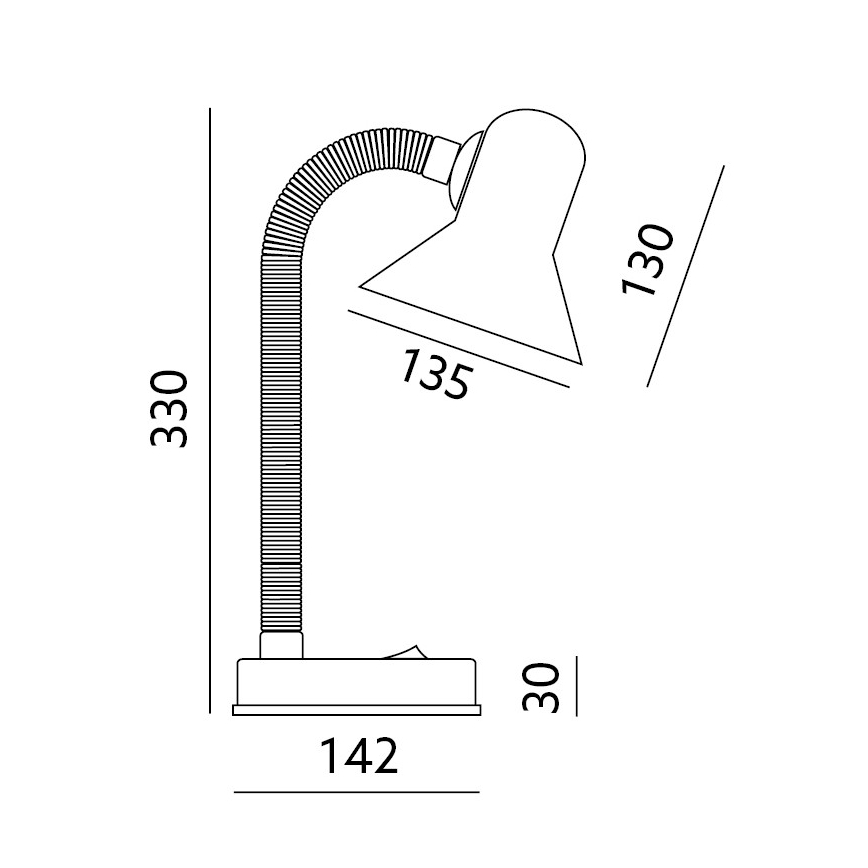 Bordlampe SMIESZEK 1xE27/40W/230V rød