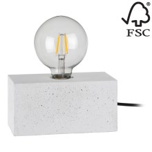 Bordlampe STRONG DOUBLE 1xE27/25W/230V beton - FSC-certificeret