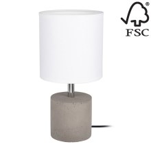 Bordlampe STRONG ROUND 1xE27/25W/230V beton - FSC-certificeret