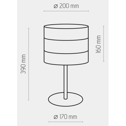 Bordlampe TAGO 1xE27/15W/230V hvid/guld