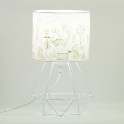 Bordlampe til børn KIDS ROOM 1xE27/60W/230V Ø 18 cm dinosaur