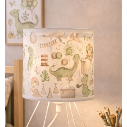 Bordlampe til børn KIDS ROOM 1xE27/60W/230V Ø 18 cm dinosaur