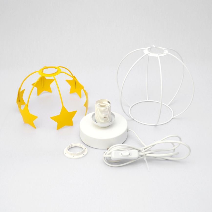 Bordlampe til børn STARS 1xE27/15W/230V gul/hvid