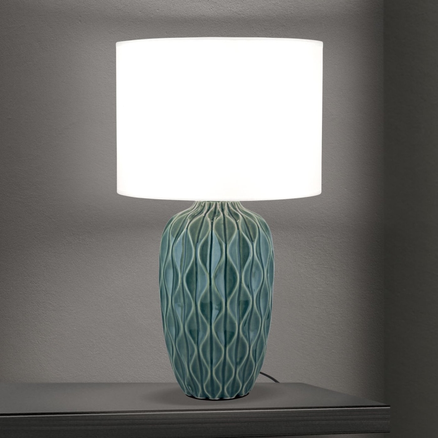 Bordlampe TORTUGA 1xE27/40W/230V grøn/hvid