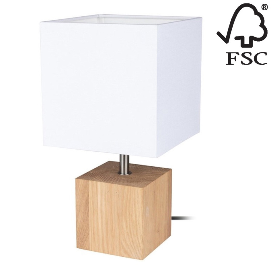 Bordlampe TRONGO SQUARE 1xE27/25W/230V - FSC-certificeret