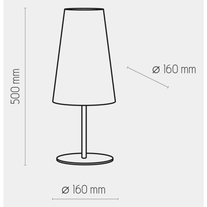 Bordlampe UMBRELLA 1xE27/15W/230V blå