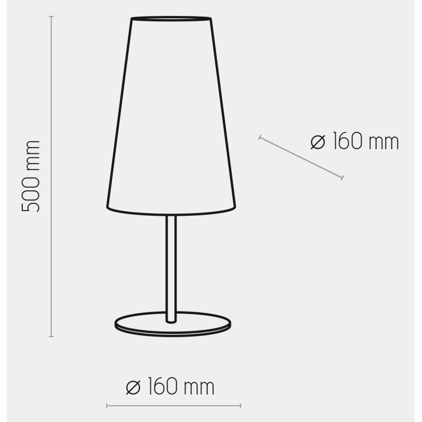Bordlampe UMBRELLA 1xE27/15W/230V blå