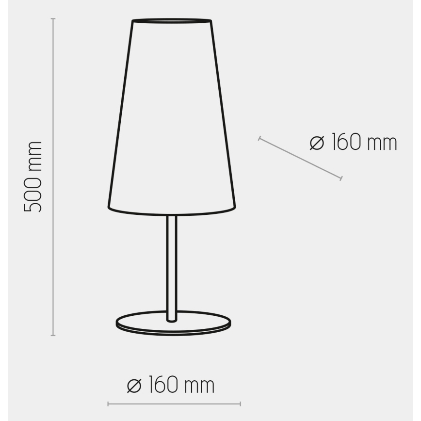 Bordlampe UMBRELLA 1xE27/15W/230V grå