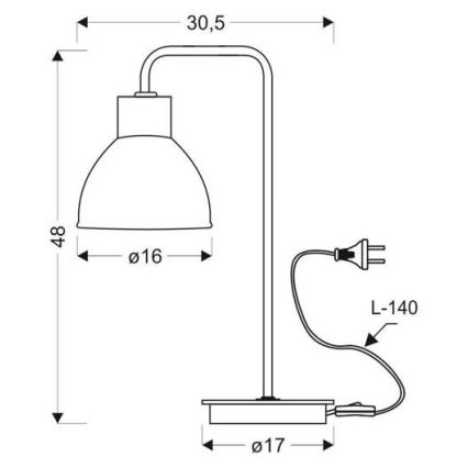 Bordlampe VARIO 1xE27/60W/230V