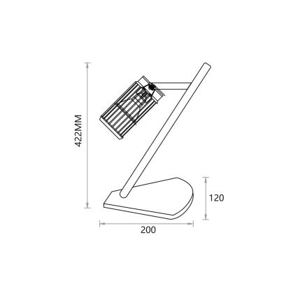 Bordlampe VERTICAL 1xGU10/8W/230V sort