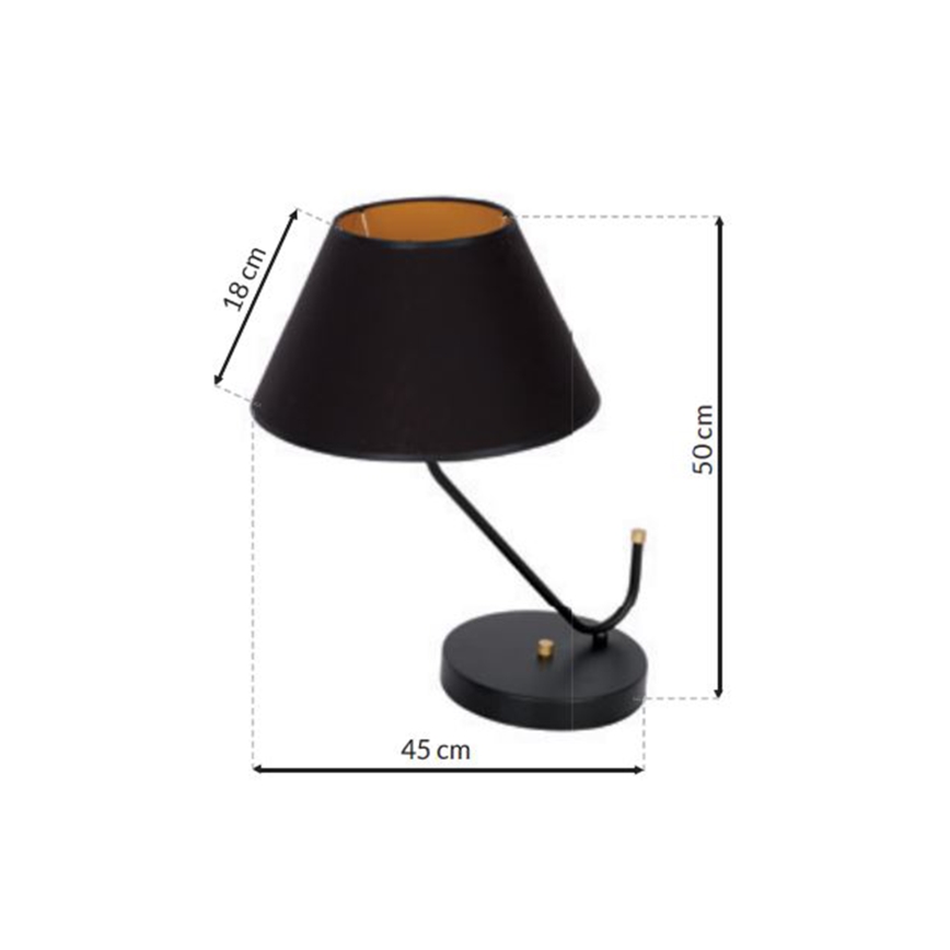 Bordlampe VICTORIA 1xE27/60W/230V antik sort