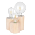 Bordlampe VINCENT 3xE27/15W/230V birketræ