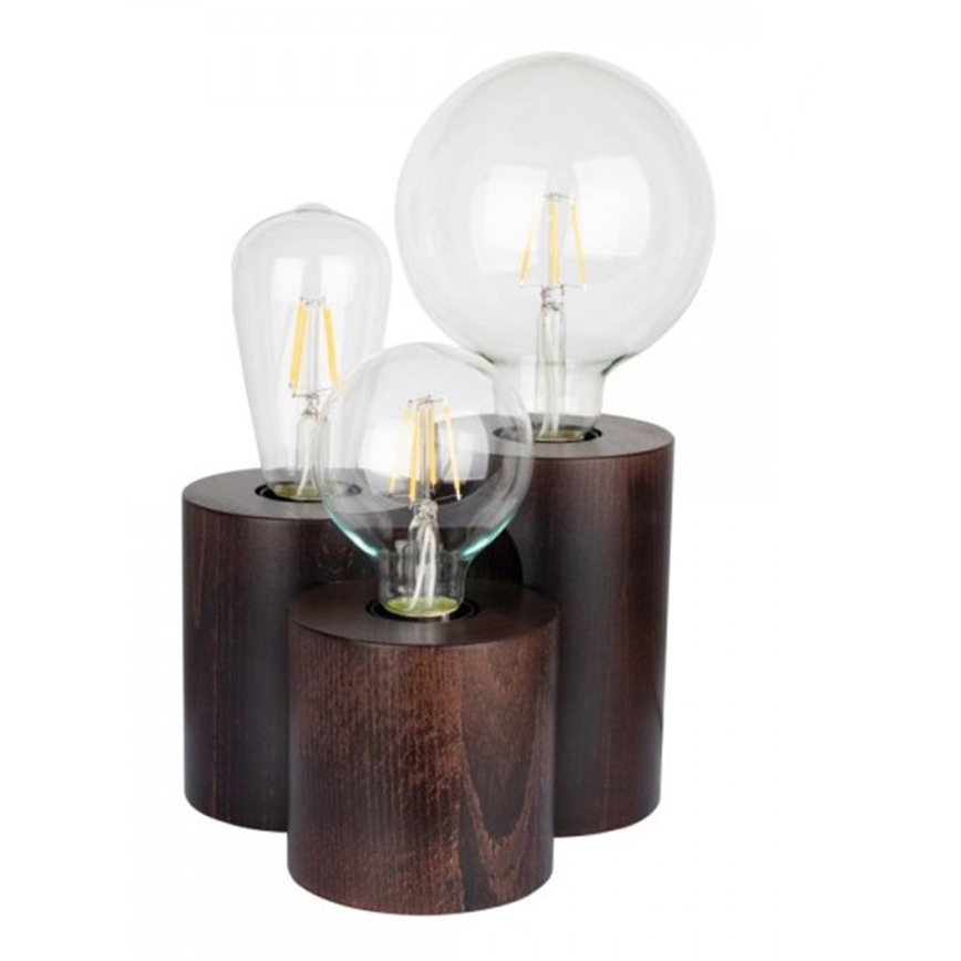 Bordlampe VINCENT 3xE27/15W/230V bøg