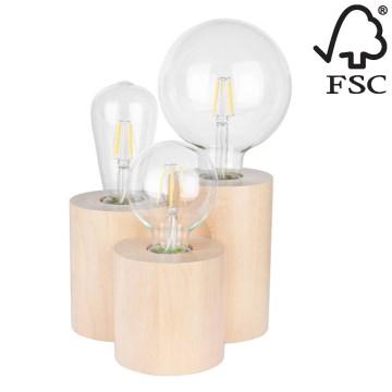 Bordlampe VINCENT 3xE27/15W/230V - FSC-certificeret