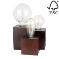 Bordlampe VINCENT 3xE27/15W/230V - FSC-certificeret