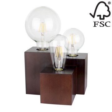 Bordlampe VINCENT 3xE27/15W/230V - FSC-certificeret