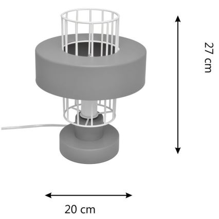 Bordlampe VOLTA 1xE27/15W/230V grå