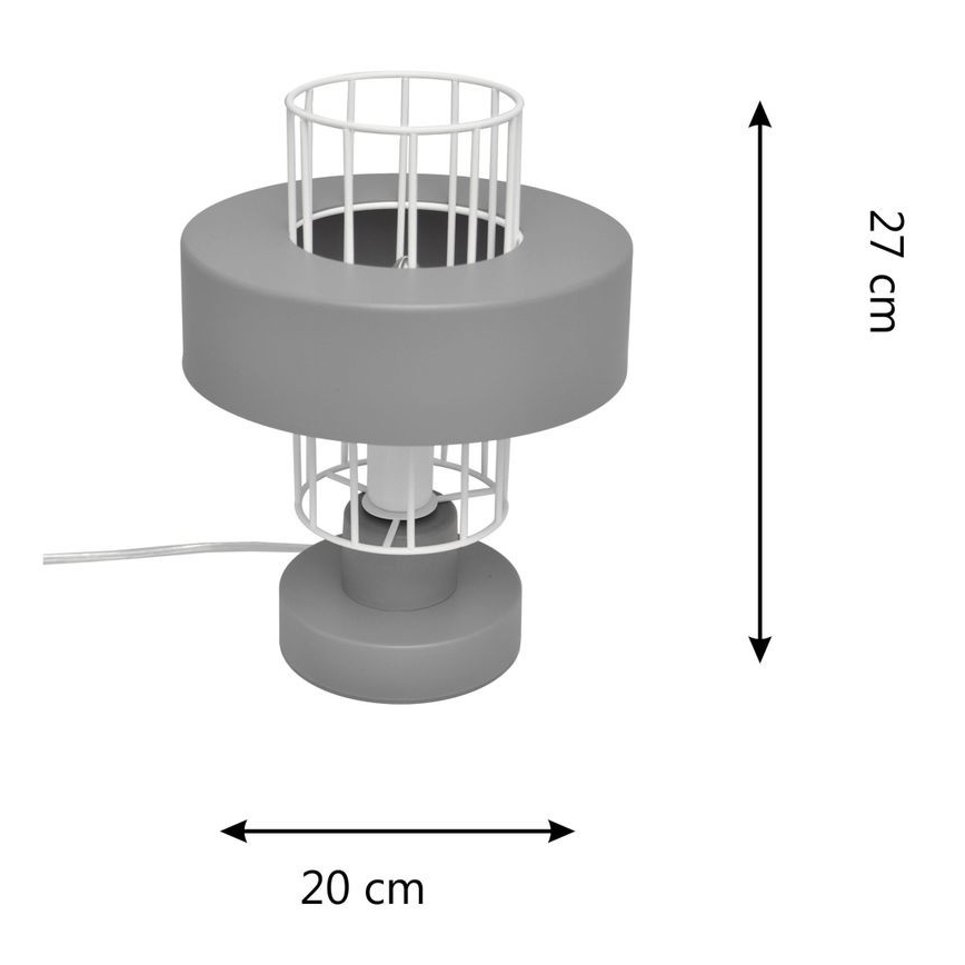 Bordlampe VOLTA 1xE27/15W/230V grå