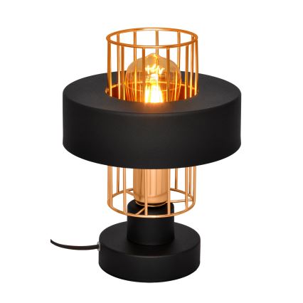 Bordlampe VOLTA 1xE27/15W/230V sort/gylden