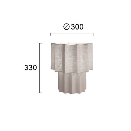 Bordlampe WAVY 1xE27/14W/230V grå