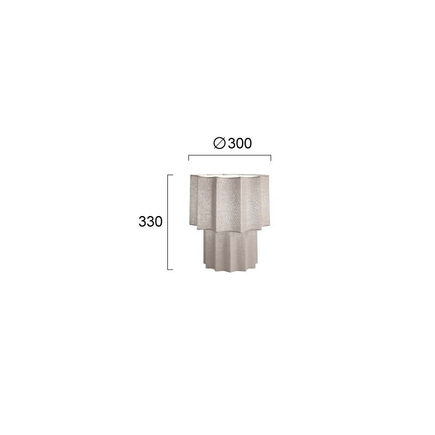 Bordlampe WAVY 1xE27/14W/230V grå