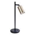 Bordlampe WINX 1xGU10/10W/230V sort/guldfarvet