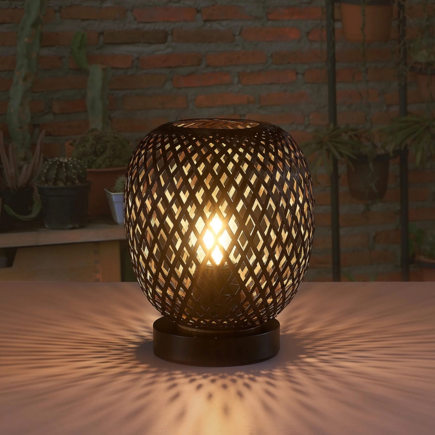 Bordlampe ZANZIBAR 1xE27/20W/230V diameter 18 cm bambus