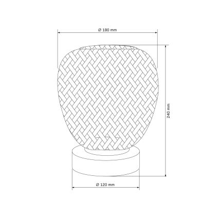 Bordlampe ZANZIBAR 1xE27/20W/230V diameter 18 cm bambus