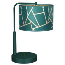 Bordlampe ZIGGY 1xE27/60W/230V grøn/guldfarvet