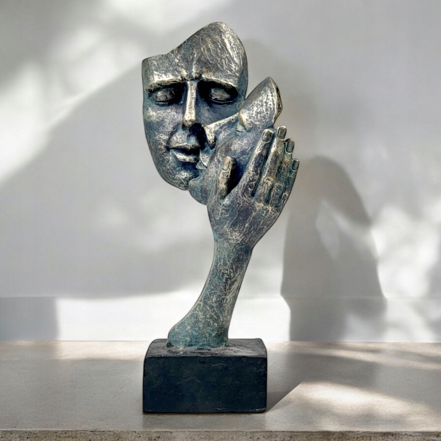 Bordsdekoration 35x22x13 cm harpiks/patina