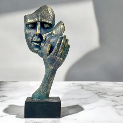 Bordsdekoration 35x22x13 cm harpiks/patina