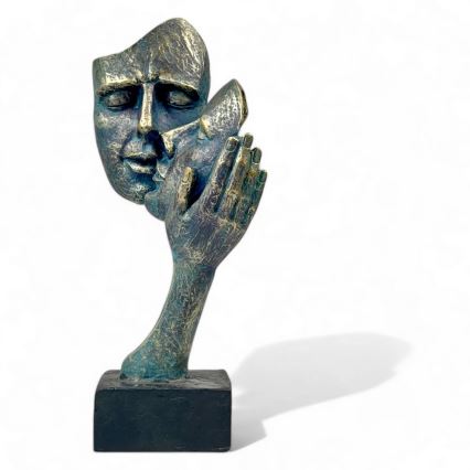 Bordsdekoration 35x22x13 cm harpiks/patina