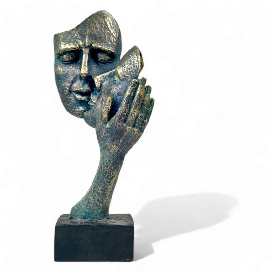 Bordsdekoration 35x22x13 cm harpiks/patina
