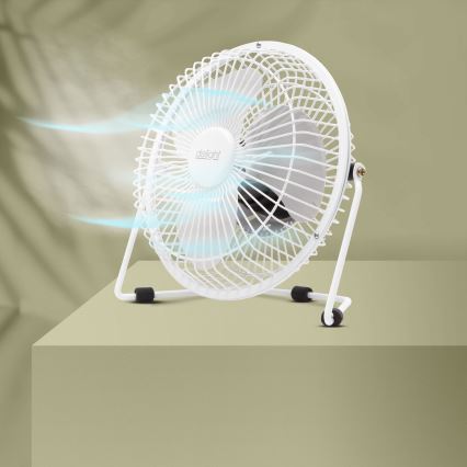 Bordventilator 1,75 W/5 V USB Ø 18 cm hvid