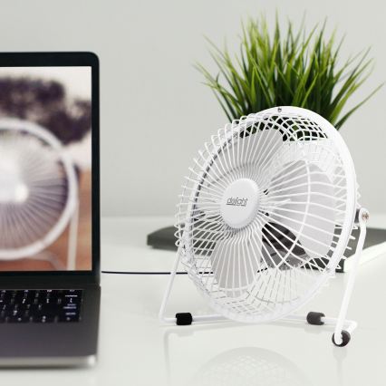 Bordventilator 1,75 W/5 V USB Ø 18 cm hvid