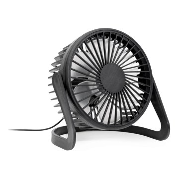 Bordventilator USB Ø 15 cm sort