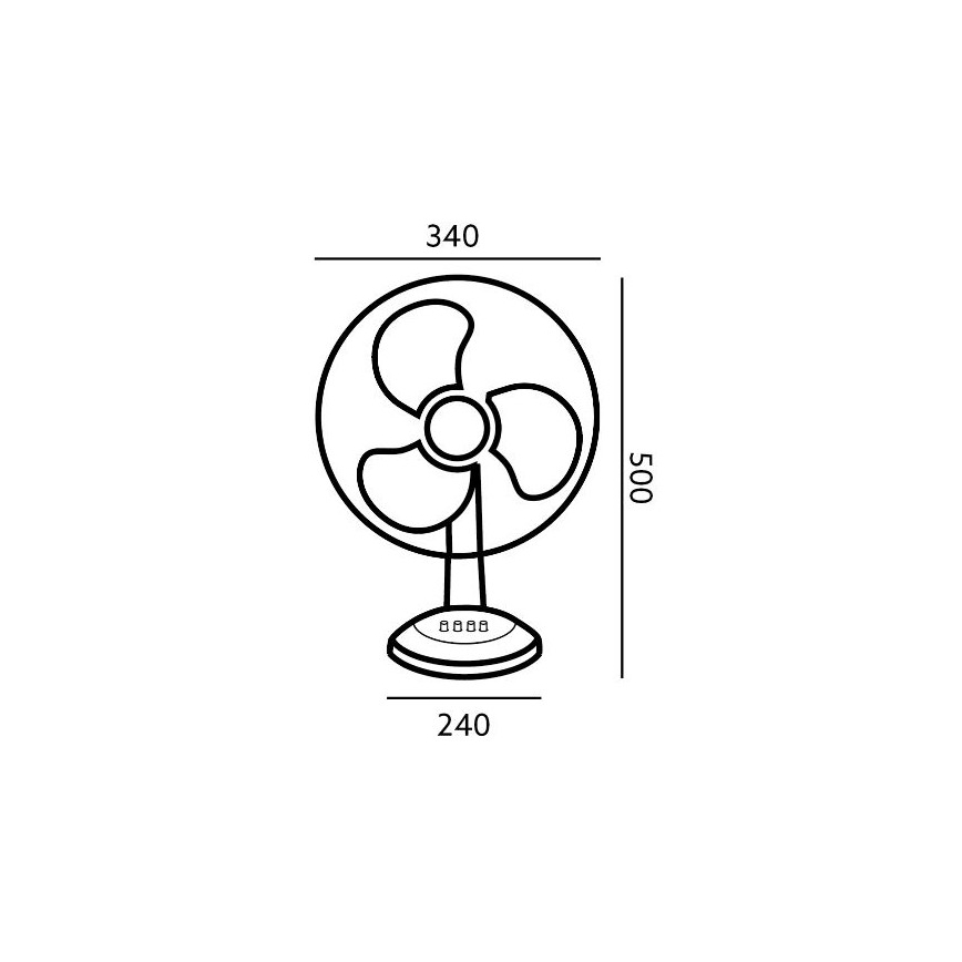 Bordventilator VIENTO 40W/230V hvid