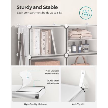 BOXIFY modulært reolsystem med opbevaringsrum, hvid