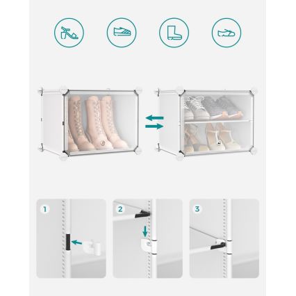 BOXIFY modulært reolsystem med opbevaringsrum, hvid