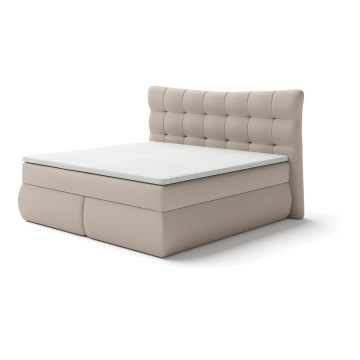 Boxspring-seng med madrasser og topmadras SOFIA 180x200 cm beige