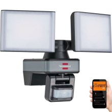 Brennenstuhl - LED projektør med sensor dæmpbar DUO LED/29,2W/230V 3000-6500K IP54 Wi-Fi