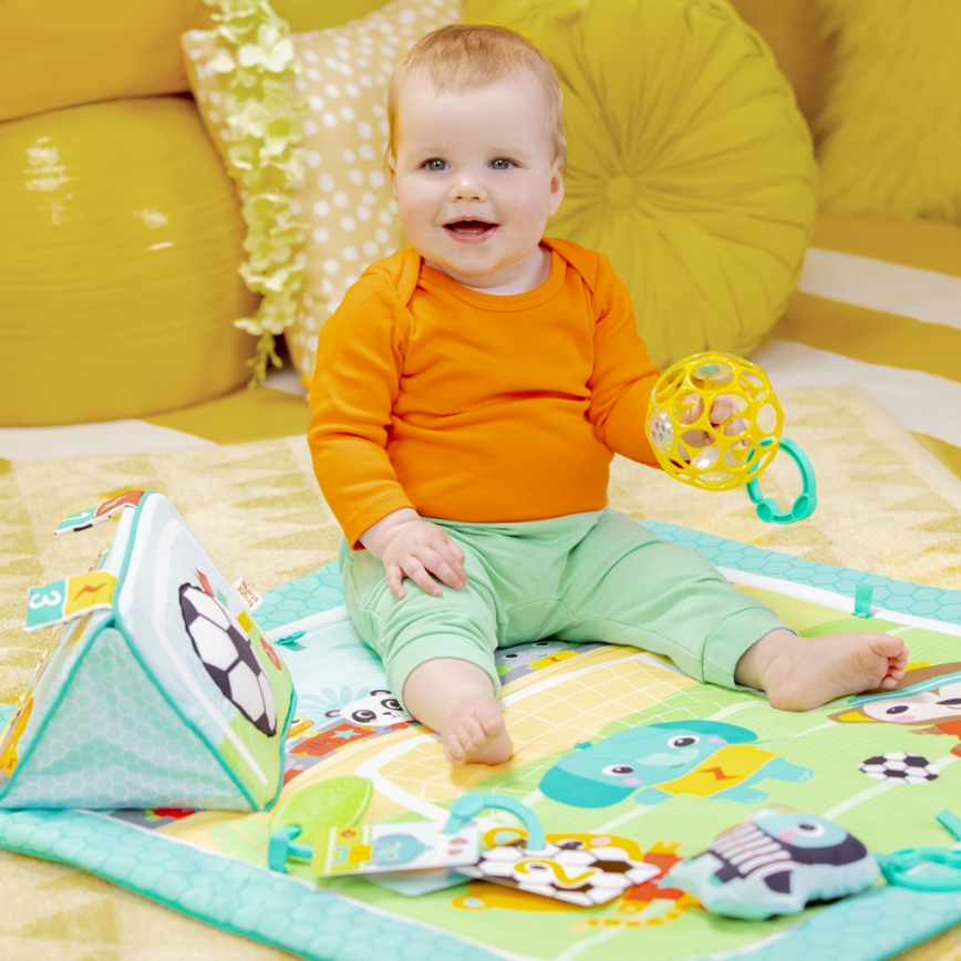 Bright Starts - Babylegetæppe OBALL GRIP & KICK 3xAA
