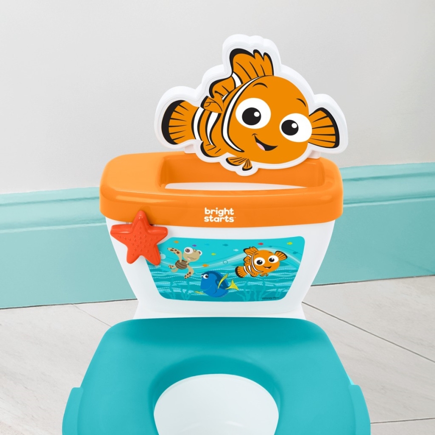 Bright Starts - Børnetoilet med lyd MY SIZE Finding Nemo 2xAAA