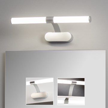 Brilagi - 2-i-1 LED-belysning til badeværelsesspejl TUBEO LED/6W/230V 40 cm IP44 sølv